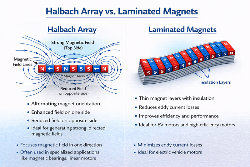 Halbach array magnetic field distribution diagram