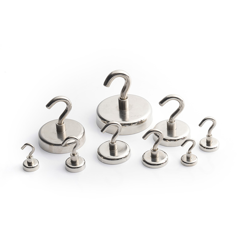 Real nickel-plated channel magnets arranged in rows, each with countersunk screw-mounting holes.